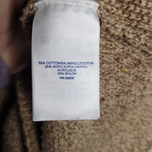 LANDS END Women's 1/4 Zip Pullover Tunic Length Sweater LARGE (14-16) - Picture 10 of 12